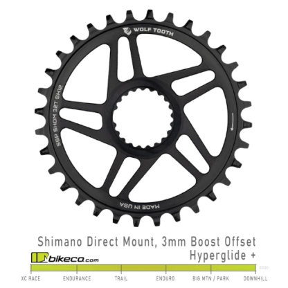 Wolf Tooth Shimano DM Chainring hyperglide + 3mm boost