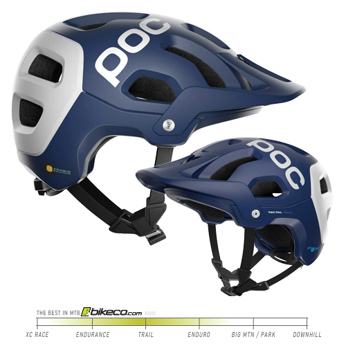 POC Tectal Race Spin Lead Blue Hydrogen White Helmet