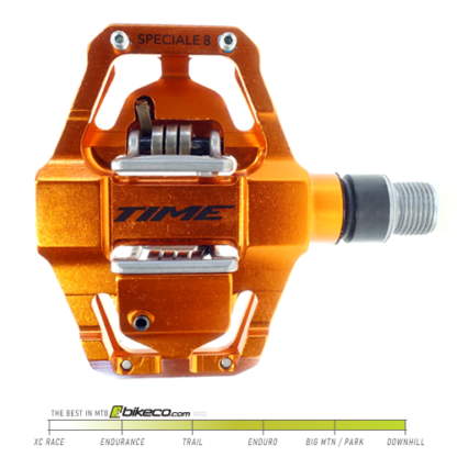 time speciale 8 clipless pedals orange